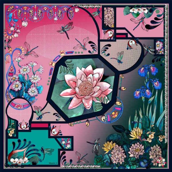 Foulard Harmonie Rose