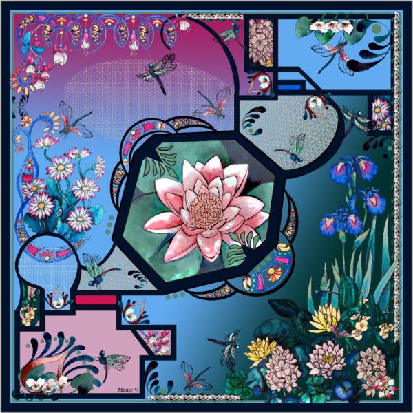 Foulard Harmonie Bleu