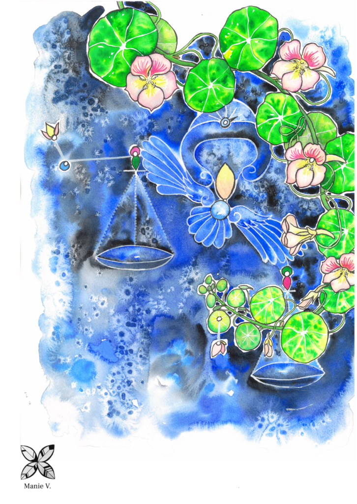Affiche réalisée d'après une aquarelle exclusive de Manie V.